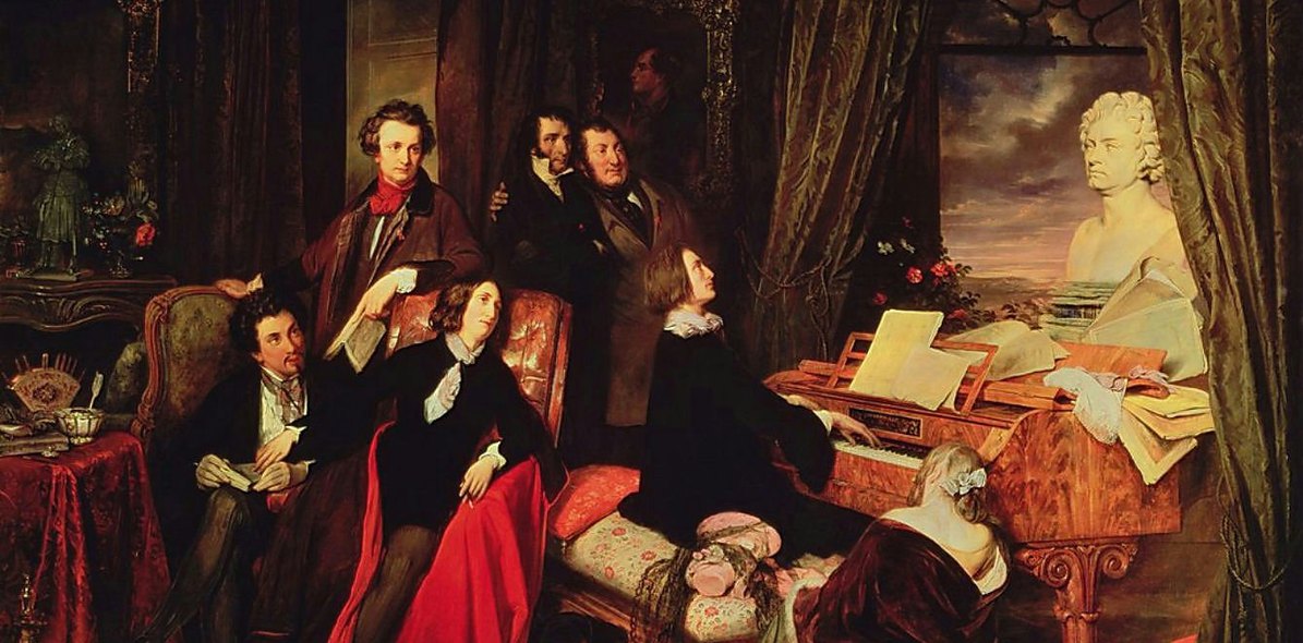 Josef Danhauser: Liszt am Flügel | Alte Nationalgalerie